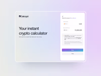 Calcrypt - Instant Crypto Calculator