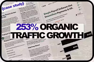 253% SEO Traffic Growth for B2B Payroll SaaS