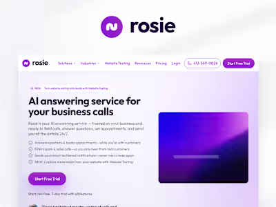 HeyRosie · Performance audit & optimisation in Framer