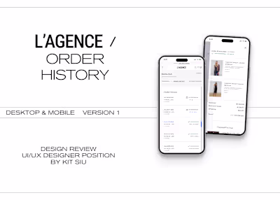 L’AGENCE Account Page Redesign – UX/UI Case Study