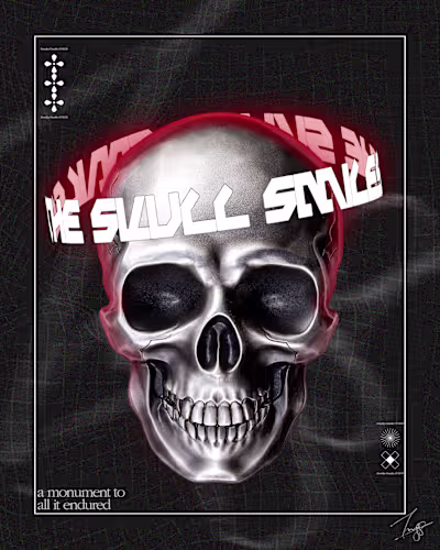 Typography Exploration x Brutalist Style Poster The Halo aro...