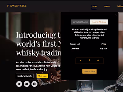 Introducing the world’s first NFT whisky trading using ERC721A