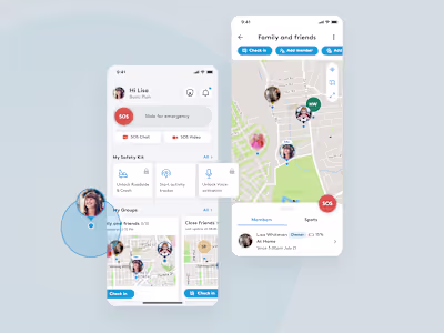 Location Sharing in SoSecure App