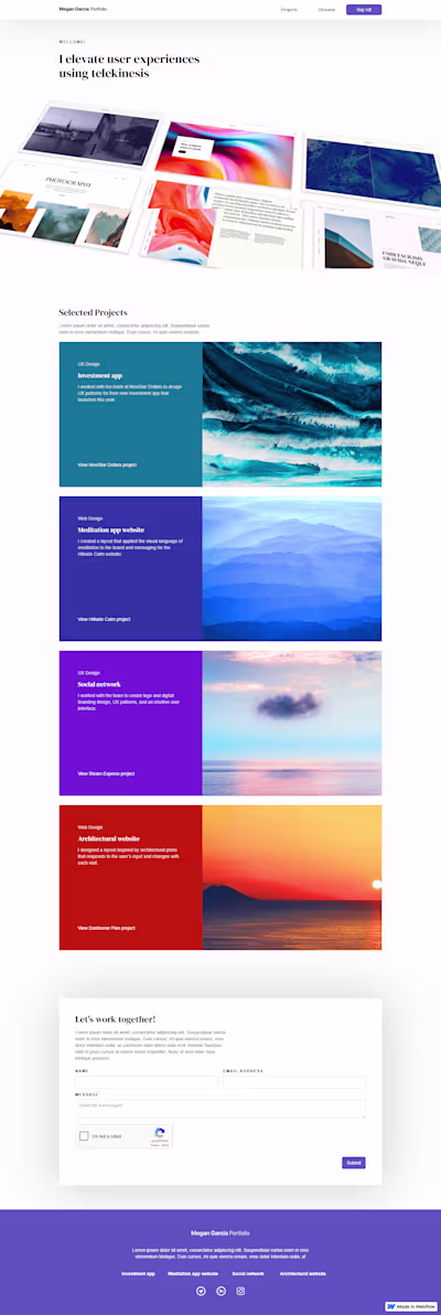 Megan Garcia UX Portfolio Website