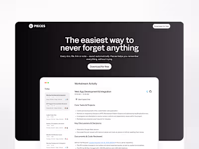 Redesigning the Pieces Homepage | Design & Framer Development