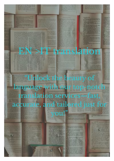 Italian translation of 4 novels. 