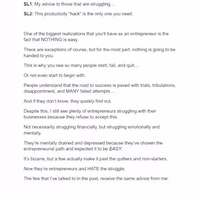 Daily Email Marketing for Mindset and Performance Coach