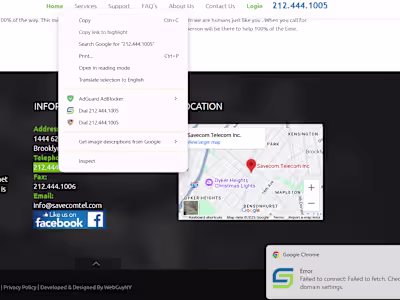 Savecom SelectToCall Chrome Extension