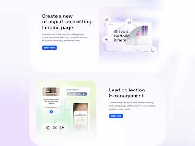 No-code tool - Landing Page