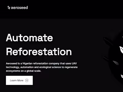 Aeroseed: Website for a Reforestation Company