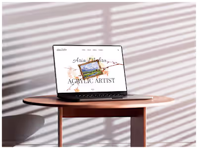 Artist Portfolio & E-commerce – Concept Web Design