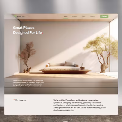 Landing Page - Architecture and Interior Agency 