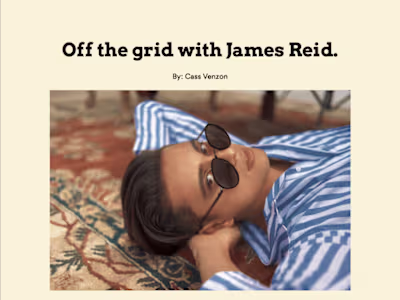 Sunnies Studios | James Reid Campaign