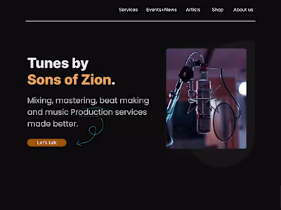 Music studio website.