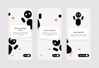 Onboarding Screens for pingou.