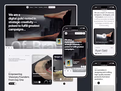 Of-Brand Furniture Design Agency Website UI/UX Design