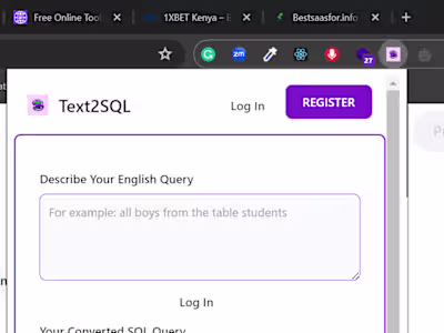 TEXT2SQL CONVERSION CHROME EXTENSION