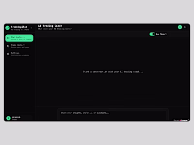 An AI trading coach that tracks and learns from user journal...