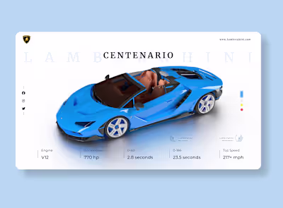 Lamborghini  Landing Page