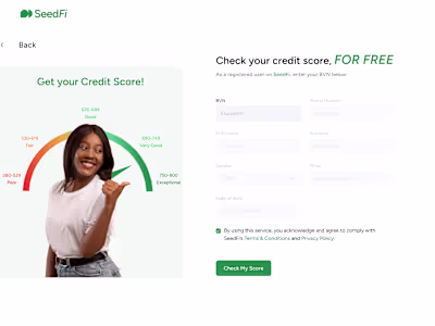 SeedFi | Credit Score