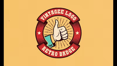 Retro style logos and badges for different projects