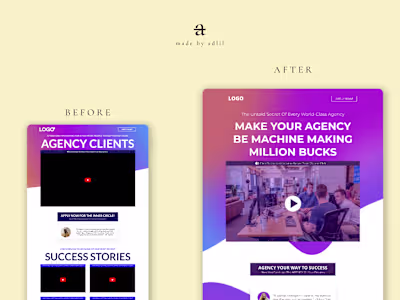 Redesign Agency Landing Page