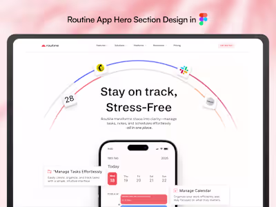 Hero Section Redesign for Routine.co