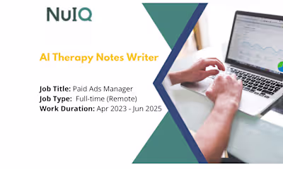 NuIQ - Paid Ads Manager (Full Time) - Remote