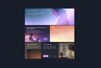 Bento design for Pally AI.