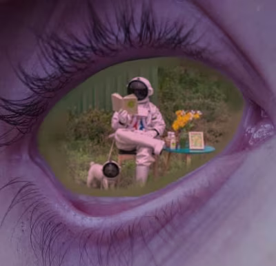 Collage: An astronaut is in my head!