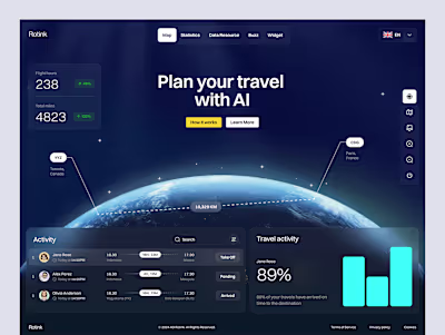 AI Trip Planner Website Design 