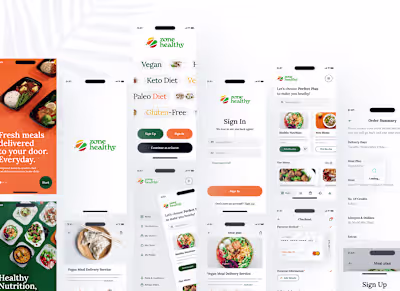 Mobile App UI UX Design - ZoneHealthy