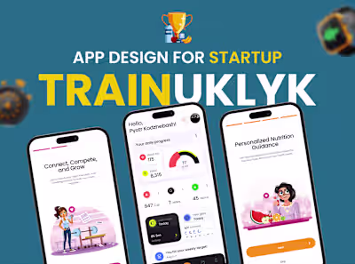 💪 Trainuklyk - Fitness & Nutrition App Design 🍎 For StartUp