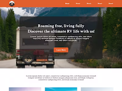 Website Design for a RV life blog