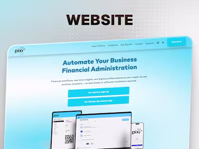 PixiPay — Website Design & Platform Landing