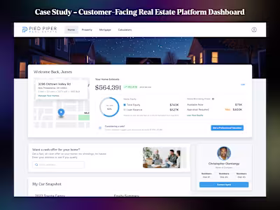 Case Study – Customer-Facing Real Estate Platform Dashboard