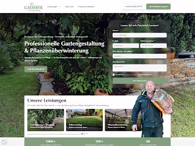Website Design and Development for Local Gardening