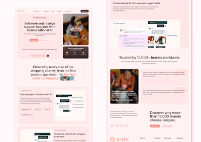 Gorgias - SaaS Website Redesign