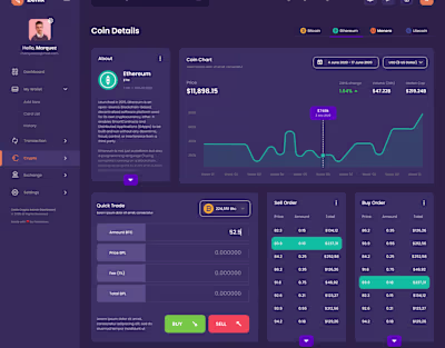 crypto dashboard design