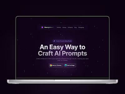 Prompts Genie Landing Page