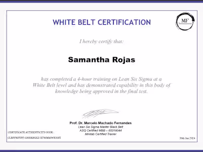 White Belt Certification