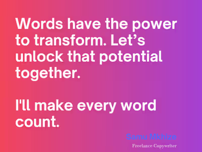 Freelance Copywriter