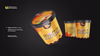 Ice Cream Label With MockUp on Behance