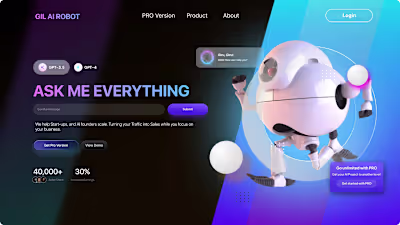 AI Website - Hero Section This hero section introduces an AI...