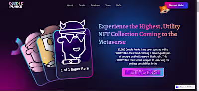 NFT Webflow website, Modern NFT Website Design 