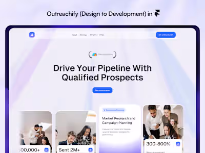 Outreachify Landing Page Design & Development