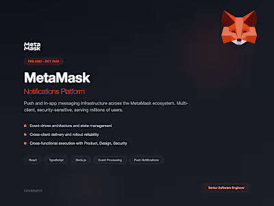 MetaMask Notifications — Platform Infrastructure