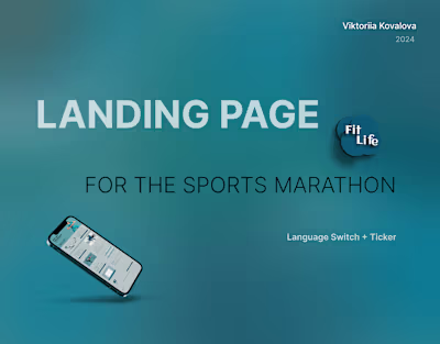 Landing Page for the sports marathon(+Logo) :: Behance