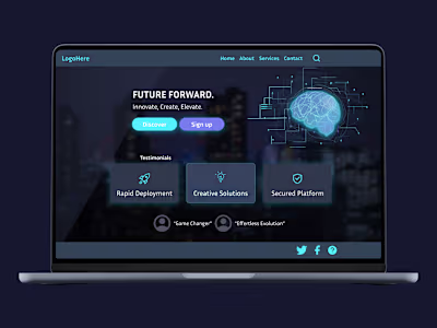 Future Forward – AI Landing Page (UI/UX Case Study)