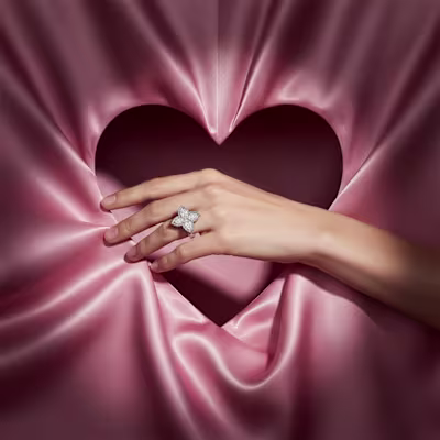 AURUM — Satin Heart Ring Series Luxury AI jewelry concept cr...